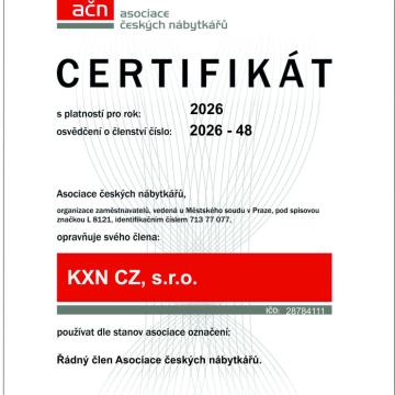 Certifikát člen asociace 2026