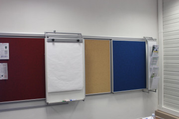 Flipchart na lištovém systému