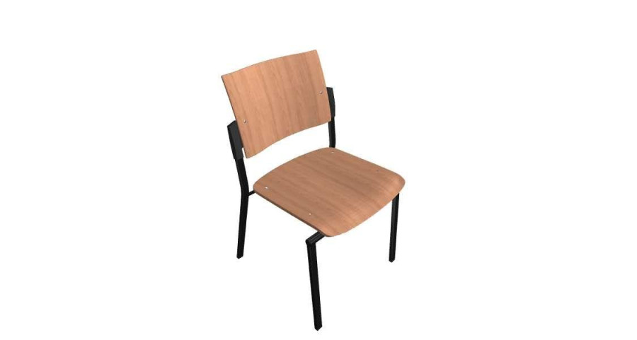 SQUARE DŘEVĚNÝ černé nohy bez područek F