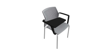 LOGOS PLASTOVÁ černé nohy, područky, stoleček, šedá