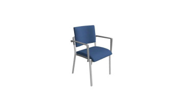 SQUARE ČALOUNĚNÝ šedý kov s područkami 6071